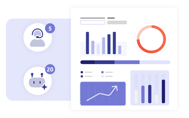 Interface conceptuelle des statistiques d'un agent IA autonome