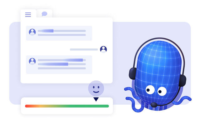 Interface de retranscription IA dans un cloud contact center