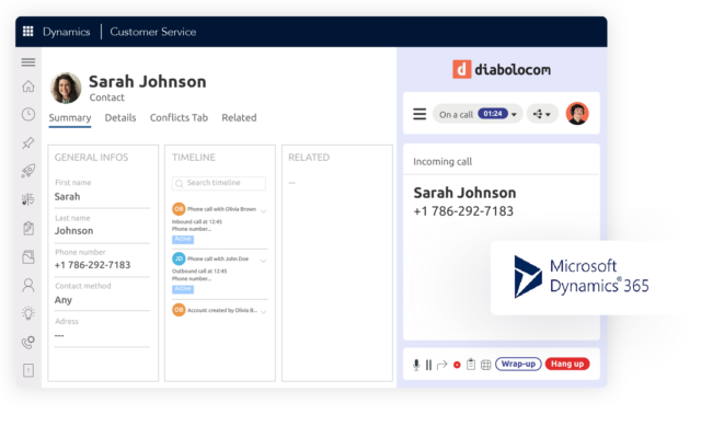 Intégrez Microsoft Dynamics avec Diabolocom pour le suivi des communications sur une seule interface