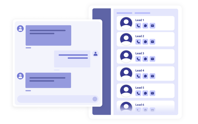 Interface conceptuelle d'échanges par message, ainsi qu'une liste de contacts
