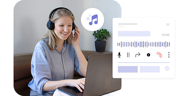 Agent de centre de contact et une interface d'appel avec musique d'attente téléphonique