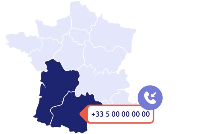Carte de la France pointant les régions du Sud-Ouest.