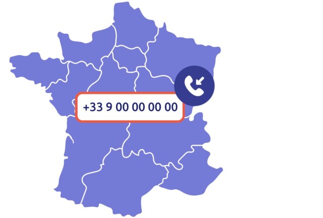 Carte de la France et un numéro 09