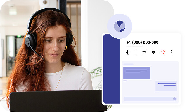 Agent de centre de contact avec une interface d'appel en cours par moyen de la téléphonie par IP
