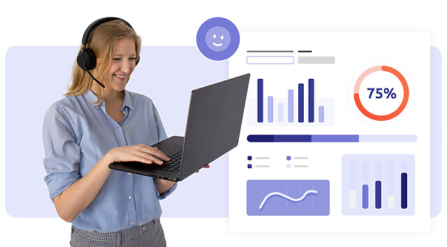 Agent de centre de contact, ainsi qu'une interface de statistiques