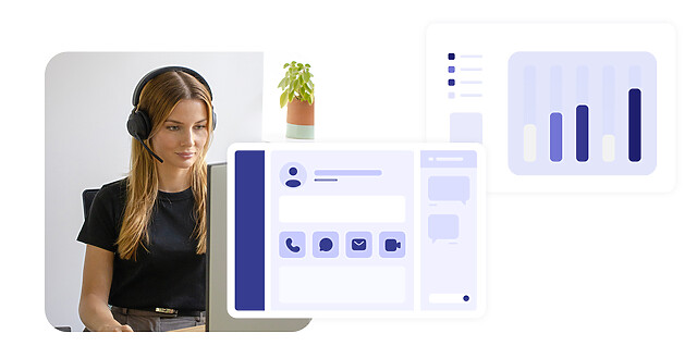 La solution UCaaS, agent en communication et l'interface de la solution